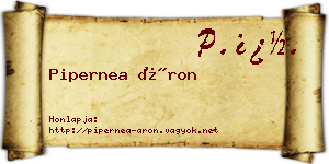 Pipernea Áron névjegykártya